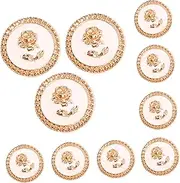WATIIFUFU 10pcs Buttons for Uniform and Jacket Vintage Decorative Coat Buttons with Elegant Design Durable for Sewing Projects