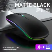 Slim Wireless Bluetooth Mouse Silent 2.4GHz USB Mice Rechargeable For PC Laptop
