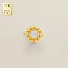 14K REAL Solid Gold Beaded Opal Ear Post Stud Daith Tragus Body Jewelry 18G