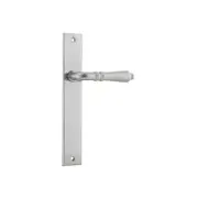 Iver Sarlat Lever Door Handle on Rectangular Backplate Brushed Chrome