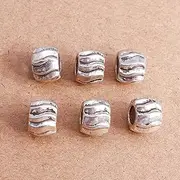 [MYVZO] Spacer Beads 15pcs/lot Retro Silver Color Spacer Beads for Making Loose Spacer Beads DIY Handmade Bracelets Crafts Accessories