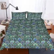 Like Nice Peacock Feathers 3D Digital Print Bedding Duvet Quilt Cover Pillowcase