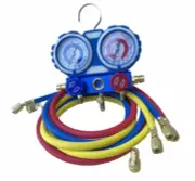 HVAC Mini Split Automotive AC Refrigerant Manifold Gauge W/Hoses Set