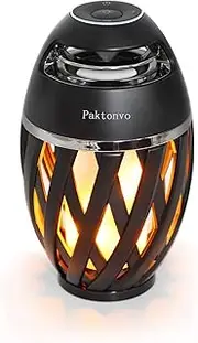 LED Flame Speaker, Inlucking Flame Atmosphere Outdoor Bluetooth Speaker with Stereo Enhanced Bass Sound, TWS Supported Portable Wireless Speaker, LED Flickers Table Lamp BT4.2