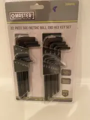 BALL-END HEX KEY ALLEN Wrench Combo Set - SAE / METRIC (2 sets 22pc)