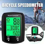 Wired LCD Digital Cycle Bike Computer Bicycle Speedometer Odometer Waterproof 1X