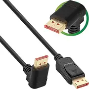 InLine DisplayPort 1.4 Cable, 8K4K, Up Angled Black/Gold, 2 m, 17152O