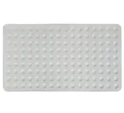 Dolphy Hotel Rubber Bath Mat €" Slip-Resistant, Non-Slip with Strong Suction Cups (White)