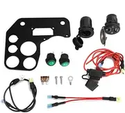 DR650 Motorcycle MD5 Panel for for Suz/uki DR 650 Digital Dashboard Cover Cap Bezel USB Charging Port 2 Switches Kit Aluminum