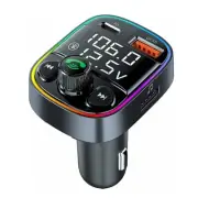 Bluetooth Car Adapter, Wireless FM Transmitter Bluetooth for Car with 7 Color...