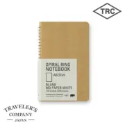 TRAVELER'S COMPANY Spiral Ring A6 Slim Notebook Blank White Paper Made in Japan