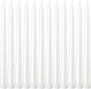 Dripless Taper Candles - Unscented White Candles Bulk - Candle Sticks Long Burning 7.5-8 Hours - for Candlesticks, Dinner Table, Vigil, Advent, Christmas, Thanksgiving, Kwanzaa - 12 Pack,10 Inch Tall