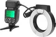 TTL Shape Macro Flash - Camera Flashlight - Camera Lens LED Fill Lamp - with Metal Hot Shoe Interface - Auto Focus - with Adapter - for