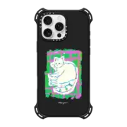 iPhone 16 Pro Max Bounce Case MagSafe Compatible Never leave your cat and the blanket by Albee Yau