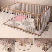 Enliansgo Dog Playpen 10 Panels Heavy Duty Dog Pen 54" Length Puppy Pet Playpen Outdoors & Indoors Anti-Rust Exercise Dog Fence with Doors for Medium/Small Pet Play for RV Camping Yard (Dog Playpens)