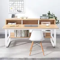 在飛比找momo購物網優惠-【AOTTO】北歐現代簡約桌上收納U型腿書桌(辦公桌 電腦桌