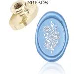 NBEADS 花束花蠟封印章頭替換復古封蠟印章橢圓頭僅無手柄用於信信封卡片邀請婚禮萬聖節聖誕節聖誕節