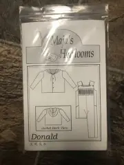 majas heirlooms sewing pattern donald size 3-6 uncut