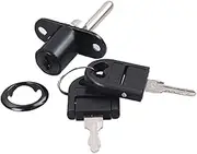 Smooth Triple Lock for Filing Cabinets Chests of Drawers and Office Cabinets Hole-free Installation and Easy, Black, 19MM