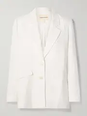 [MARA HOFFMAN] MARA HOFFMAN - Tatum Hemp Blazer - White - small small White
