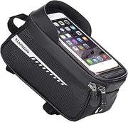 Eacam Waterproof Bicycle Phone Mount Bags Front Frame Top Tube Bag with Touchscreen Phone Holder Case Cycling Bike Tool Storage Bag Pack