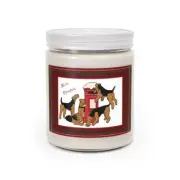 Christmas Airedale Terier Candle