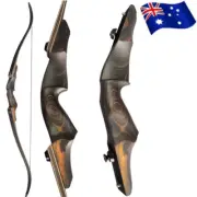 60" Takedown Recurve Bow 25-60lbs Archery Wooden Riser American Hunting