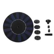 Solar Powered Mini Garden Pond Fountain Pump with 1.5W 7V Solar Panel High Lift 110cm Max Flow Rate 190L/H 6 Adjustable