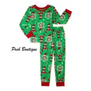 Elf on the Shelf Christmas Pajamas Set Shirt Pants Boys Girl 4 5 6 7 8 Holiday