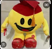 Emoji Graduation Plush Red Hat 13.5 inch MUSIC GRAD IDOL Imogi Diploma Nwt Toy