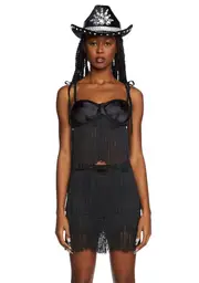 [Club Exx] Divine At Dusk Fringe Top