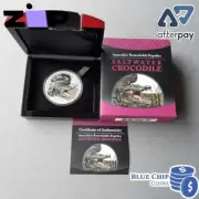 2017 $1 Remarkable Reptiles Saltwater Crocodile 1oz Silver Proof Coin NUMBER 133