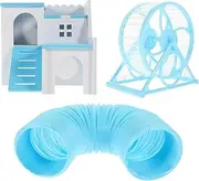 VILLFUL 1 Set Foldable Hamster Playhouse Tunnel Wheel for Small Pets for Chinchillas Dwarf Hamsters Entertainment