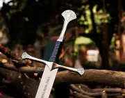 Handmade Scottish Anduril Sword, Medieval Sword, Battle Ready Viking Sword Gift