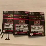 3 LOT-Ardell Professional Magnetic Megahold Liner and Lash All Day Hold 3 Pair