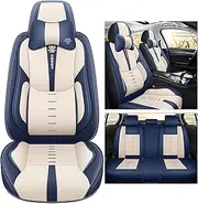 DELPOS Replacement for Car Seat Covers Universal Full Set Accessories for Honda Insight(ZE1)/Insight(ZE2)/Insight/Insight e:HEV EX/Inspire(UA2)(UA3)/Inspire(UA4) Car Accessories, blue