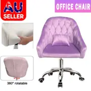 Velvet Office Chair And Pillow Fabric Armchair Computer Swivel Study Adult Kids⚡