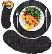 Placemats Set of 8, Placemats with Coasters Heat Resistant Scratch Resistant Non