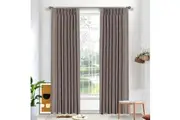 Andorra Total Blockout Thermal Insulated Pleated Curtains Pair 213cm or 221cm Drop