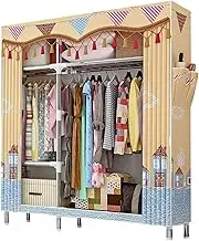 Portable Wardrobe Canvas Wardrobe, Fabric Clothes Closet Storage Organizer with Hanging Rail, Shelves, Wardrobes Shelves for Bedroom, Living Room