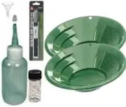 New 2 Pack 10 Green Gold pan panning kit |AU Free And Fast Shipping