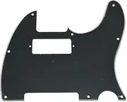 KAISH Tele Guitar Pickguard Scratch Plate with Mini Humbucker Pickup Hole fits USA/Mexican Fender Telecaster Black 3 Ply
