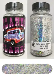 Blakes Metal Flake Alpha Silver SPLINTERS prismatic custom automotive 2oz jar