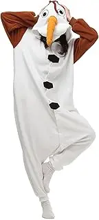 [KIGUZAN] Olaf Onesie Costumes for Women Men Adult Unisex Halloween Party Christmas Animal Pajamas