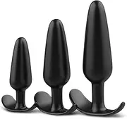 EcstaZ Anal Sex Toy Butt Plug Anal Training Set, EcstaZ Pack of 3 Silicone Anal Plug Trainer Kit for Beginners, Adult Anal Beads Sex Toys for Women Couples Men