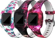 Intended for Garmin Vivofit JR 3 Bands for Kids 4+, Printing Pattern Soft Silicone Wristbands Sweat Resistant Bracelet Sport Strap for Vivofit jr. 3 Fitness Tracker (Starry Sky)