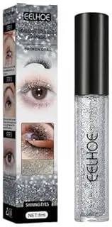 Ysyqkn Dazzling Gemstone Mascara - Smudge Formula for Festive Events, Silver, 2 Pcs