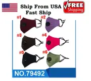 Plain cotton Face Mask Reusable Washable Covering Masks w/ Filter