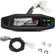 KIADZIE Motorcycle LCD Digital Odometer Speedometer Universal AD Mini Tachometer Dashboard Instrument LED Display for Russian KR200