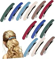 SAFIGLE Matte Surface Hair Clips for Women 12 Pcs French Barrette Hair Clips Barrettes Strong Hold Grip